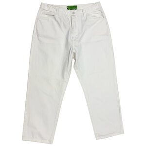 Sandrine Rose White Cotton Straight Leg Jeans Size 30 Casual White Denim Jeans